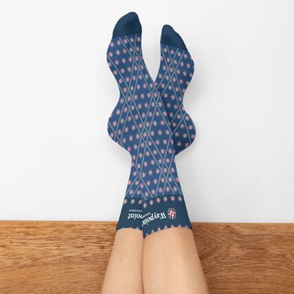 Picture of Mid Calf Custom Knit Woolen Dress Socks